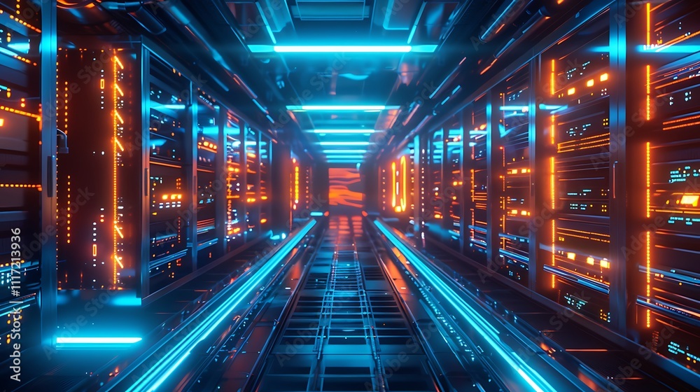 Dynamic Fusion of Neon Cityscapes and Futuristic Tech Art Imagery Dynamic Fusion of Neon Cityscapes and Futuristic Tech Art Imagery