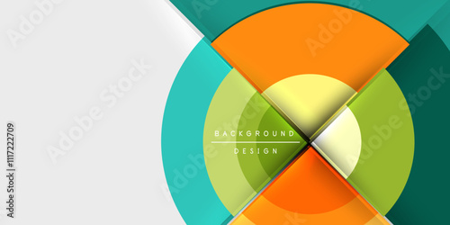 Target circle geometric abstract shapes. Vector Illustration For Wallpaper, Banner, Background, Card, Book Illustration, landing page