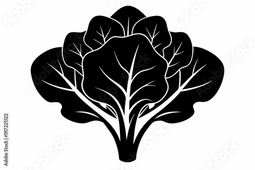 spinach silhouette,Spinach leaf silhouette vector art,Spinach Flat Line Icon. Clean and Modern Salad Leaf Design.