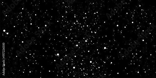 white dots on black background