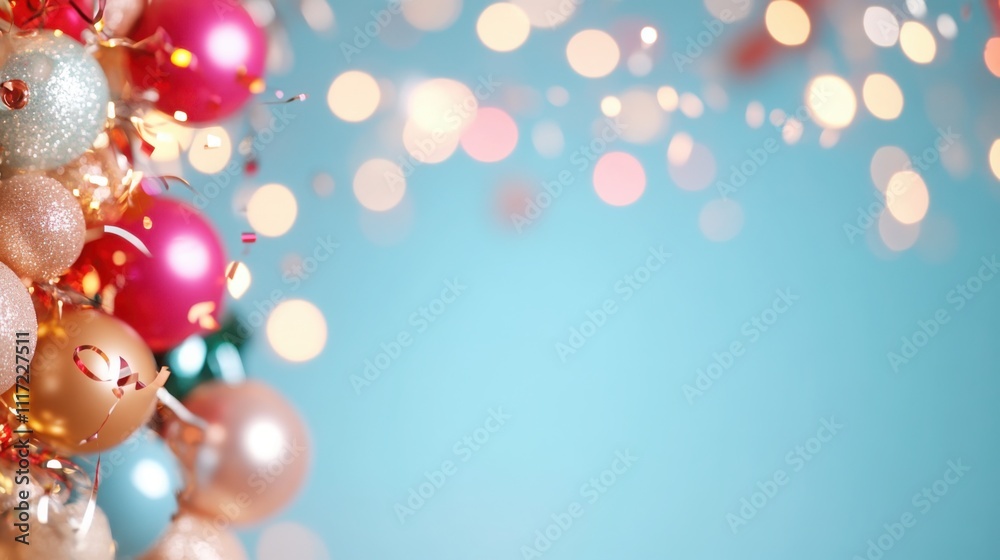 Happy New Year Concept Festival Background with Text Space Happy New Year Concept Festival Background with Text Space