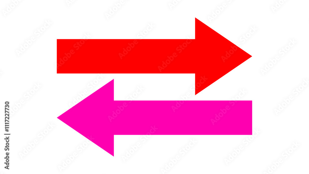 Right and Left arrow red and purple color editable vector file. Direction arrow. Right and Left arrow red and purple color editable vector file. Direction arrow.