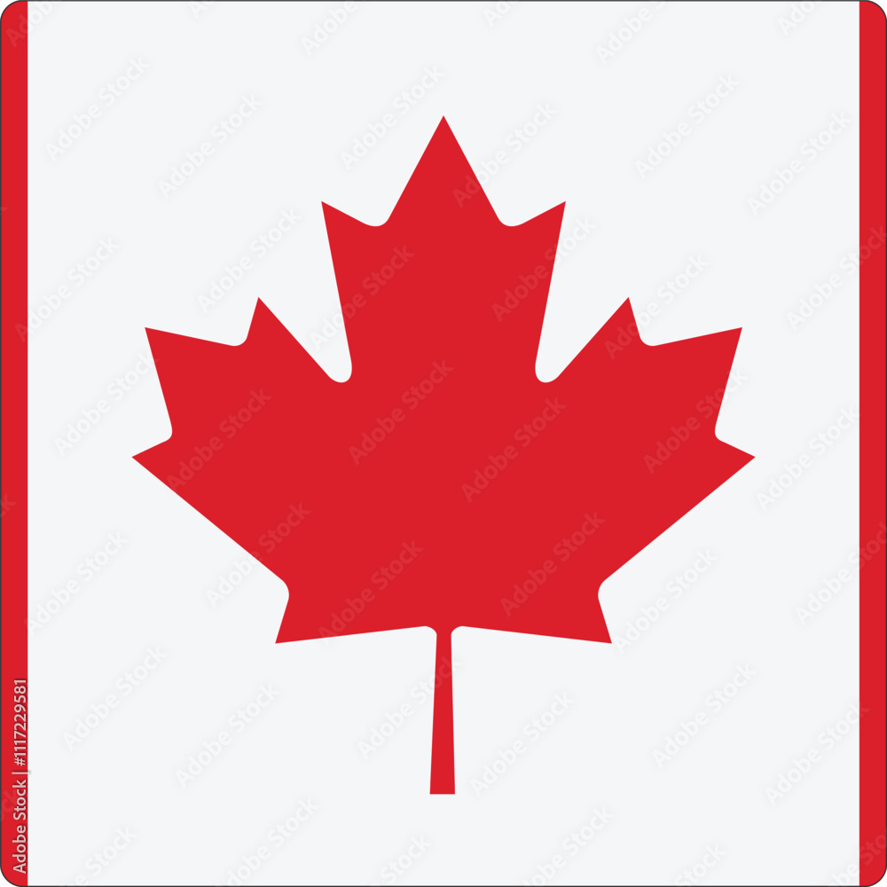 Canada flag map of square design Canada flag map of square design