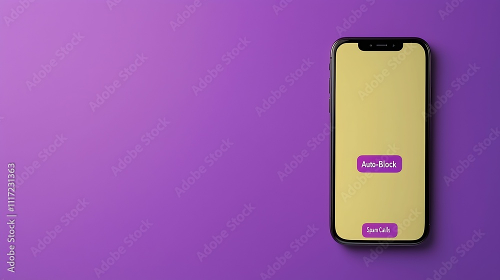 A smartphone displays a vibrant yellow screen with a purple button, set against a purple background, creating a modern and engaging visual. A smartphone displays a vibrant yellow screen with a purple button, set against a purple background, creating a modern and engaging visual.