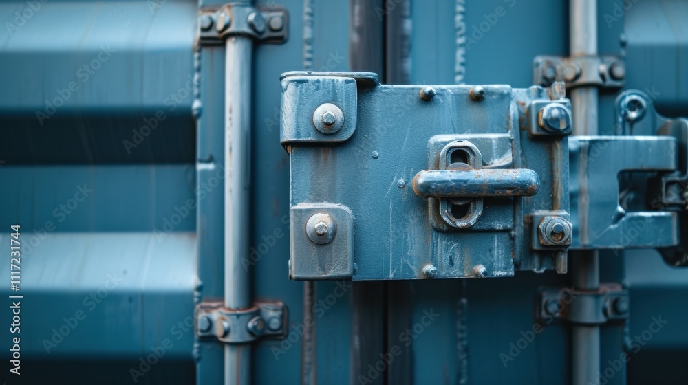 A close up of the standardized lock mechanism found on all shipping containers a crucial feature that ensures the safety and security of goods during their journey across A close up of the standardized lock mechanism found on all shipping containers a crucial feature that ensures the safety and security of goods during their journey across