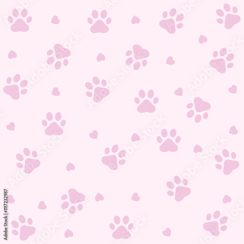 Paw print dog and cat Vector. footprint dog icon. Paw icon vector illustration.	
