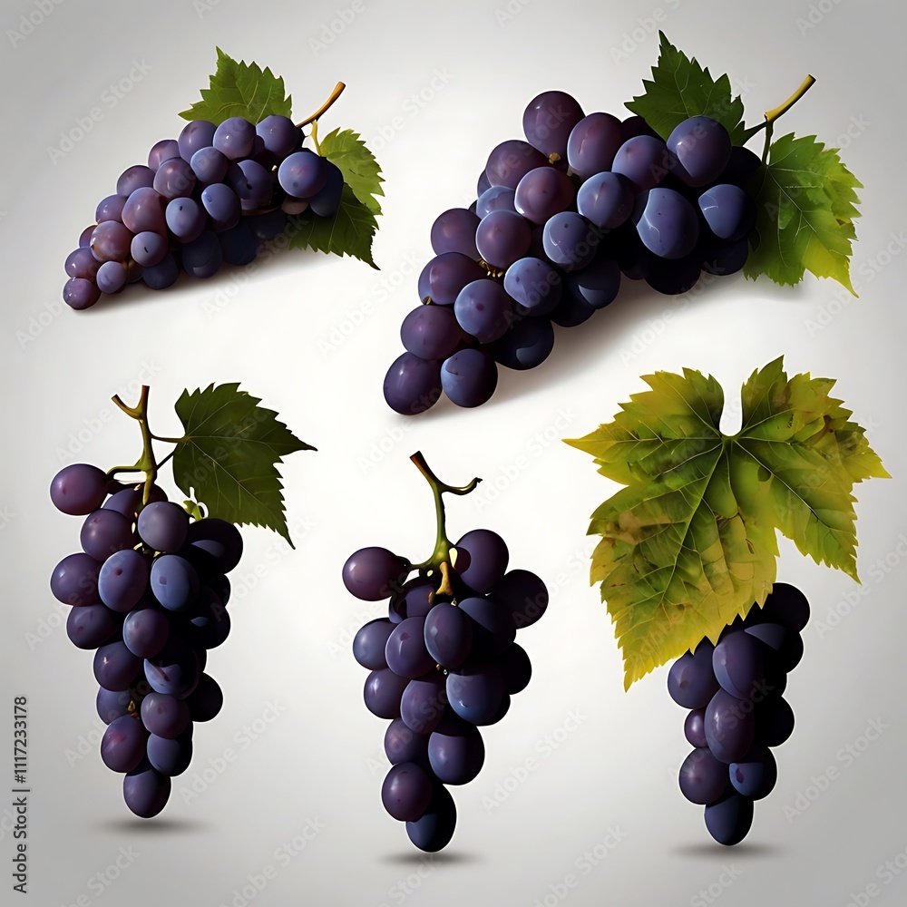 Fototapeta premium set of grapes