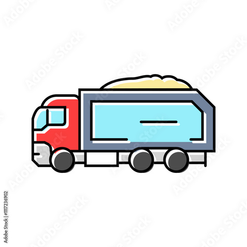 transportation biomass color icon vector. transportation biomass sign. isolated symbol illustration