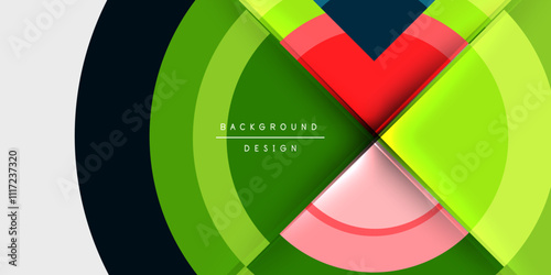 Target circle geometric abstract shapes. Vector Illustration For Wallpaper, Banner, Background, Card, Book Illustration, landing page