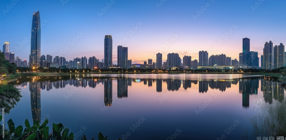 Obraz premium vancouver skyline at sunset 