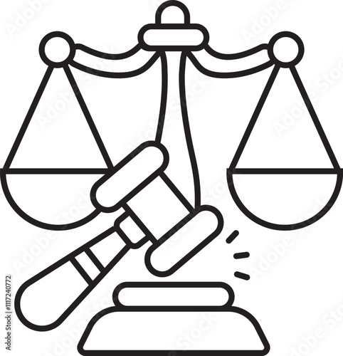 Scales icon . Justice scale. Weight scales. Law firm logo and icon vector.