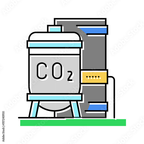 compression carbon color icon vector. compression carbon sign. isolated symbol illustration
