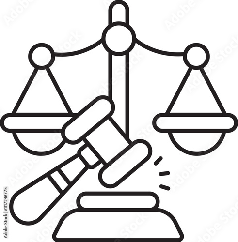 Scales icon . Justice scale. Weight scales. Law firm logo and icon vector.