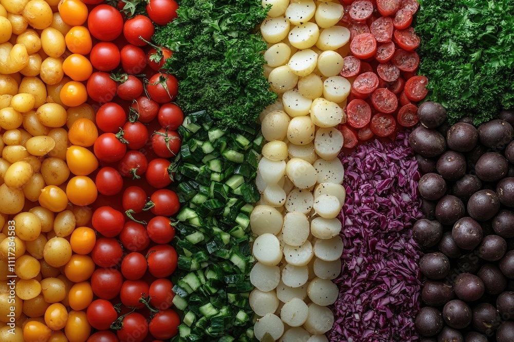 Colorful background of vegetables arranged in rows. Perfect for healthy lifestyle, food, and cooking concepts. Colorful background of vegetables arranged in rows. Perfect for healthy lifestyle, food, and cooking concepts.