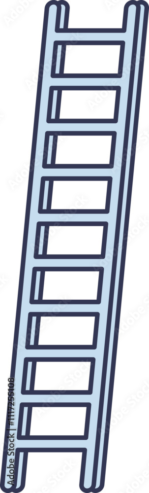 Illustration of a ladder symbolizing progress and elevation. Illustration of a ladder symbolizing progress and elevation.