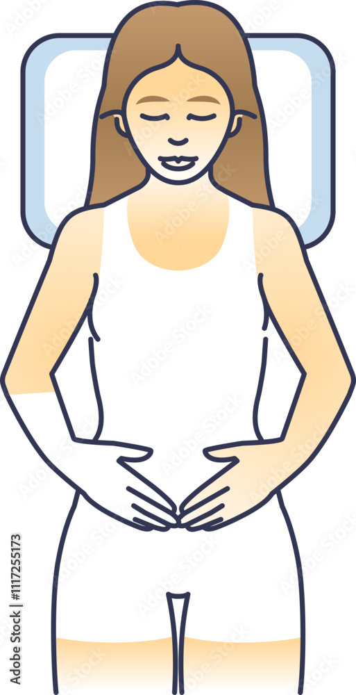 Illustration of a person sleeping peacefully on a pillow, symbolizing relaxation and rest. Illustration of a person sleeping peacefully on a pillow, symbolizing relaxation and rest.