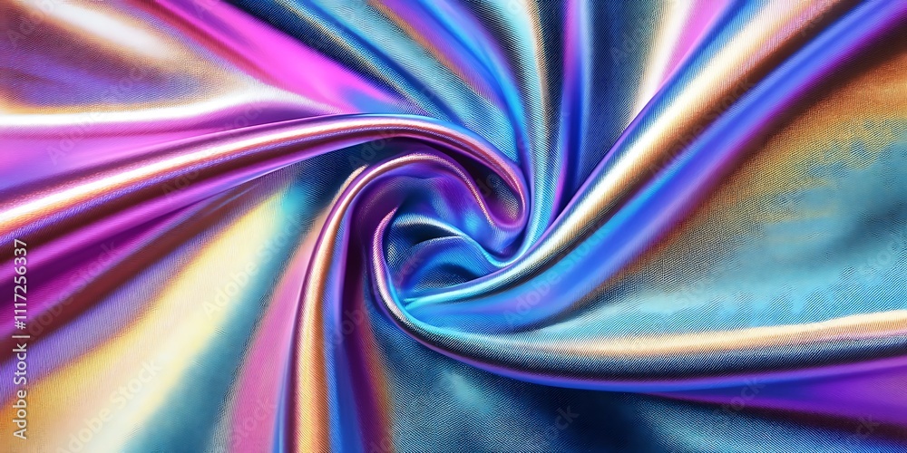 Fototapeta premium Futuristic Neon Wallpaper: Light Turquoise and Purple Waves 
