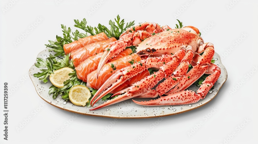 Delicious Seafood Platter Crab Legs Smoked Salmon Shrimp Delicious Seafood Platter Crab Legs Smoked Salmon Shrimp