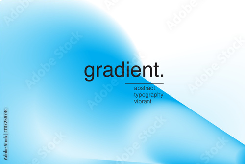 abstract gradient design with vibrant blue tones, creating a soft and smooth flow of overlapping shapes gradient smooth white space