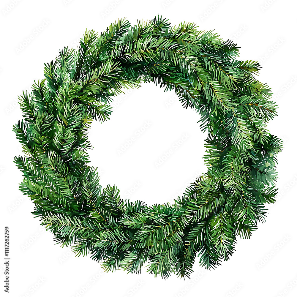 A circular watercolor wreath featuring vibrant green leaves and clusters of red berries arranged in a delicate, natural style against a white background.
A circular watercolor wreath featuring vibrant green leaves and clusters of red berries arranged in a delicate, natural style against a white background.