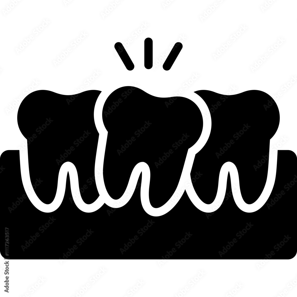 Obraz premium Crowded Teeth Icon