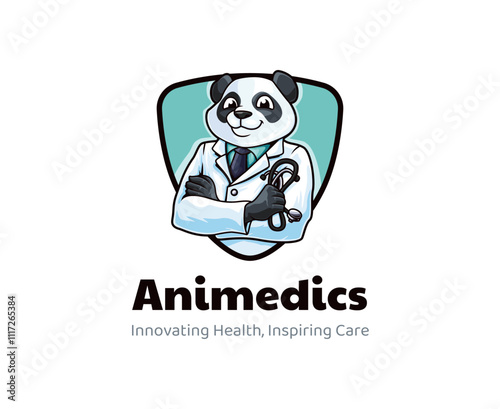 Panda Doctor Mascot Logo
