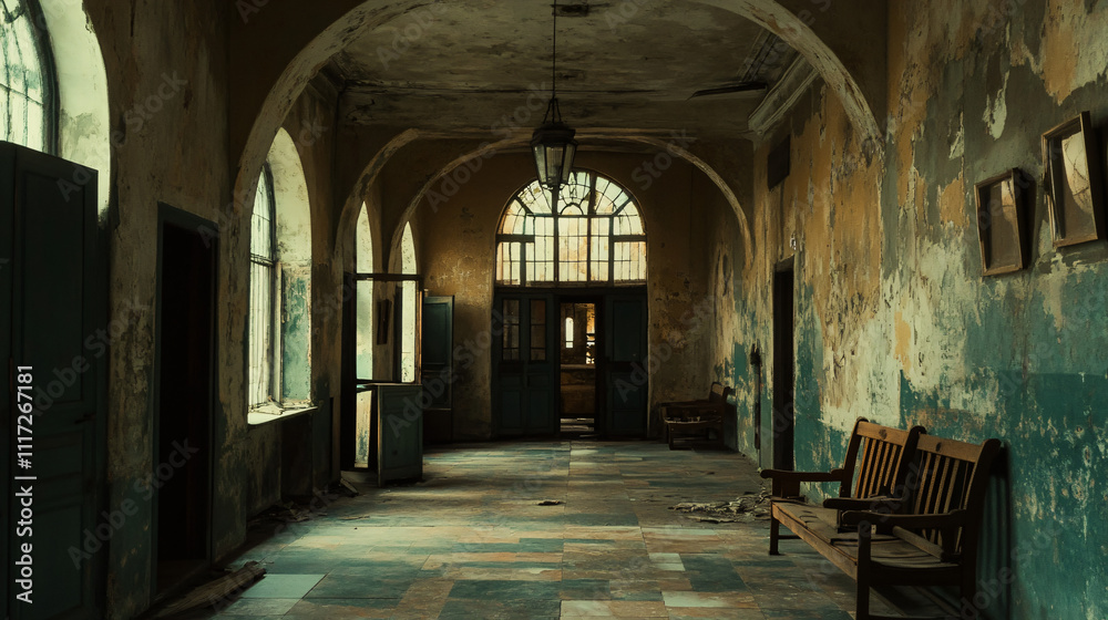 Fototapeta premium An old military barracks with classic design and historical importance.