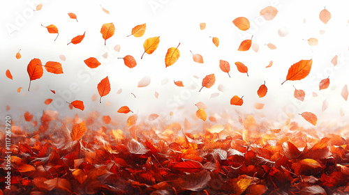 Autumn Leaves Falling Background Illustration