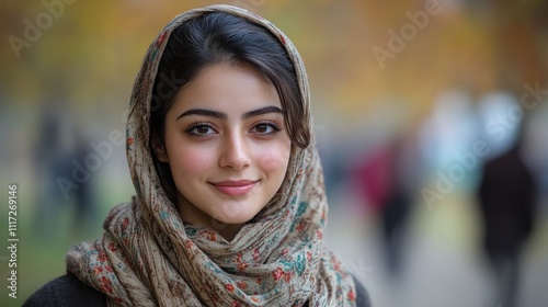 Natural Light Potrait of Woman Muslim
