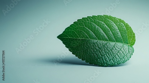 Green Leaf with White Background