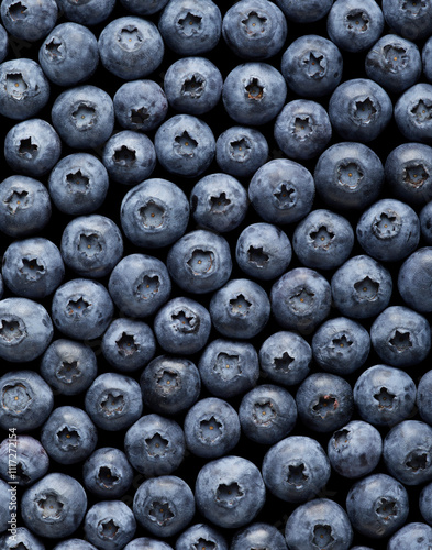 Graphic Fresh Blueberries Pattern Field