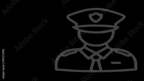  police officer. Policeman in uniform. 3d vector people character illustration. Cartoon minimal style. generative ai