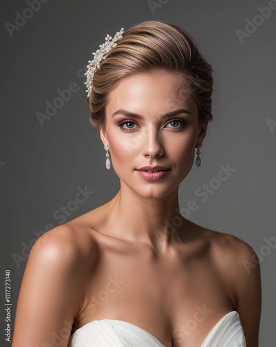 Beautiful bride- bridal hairstyle- bridal portrait