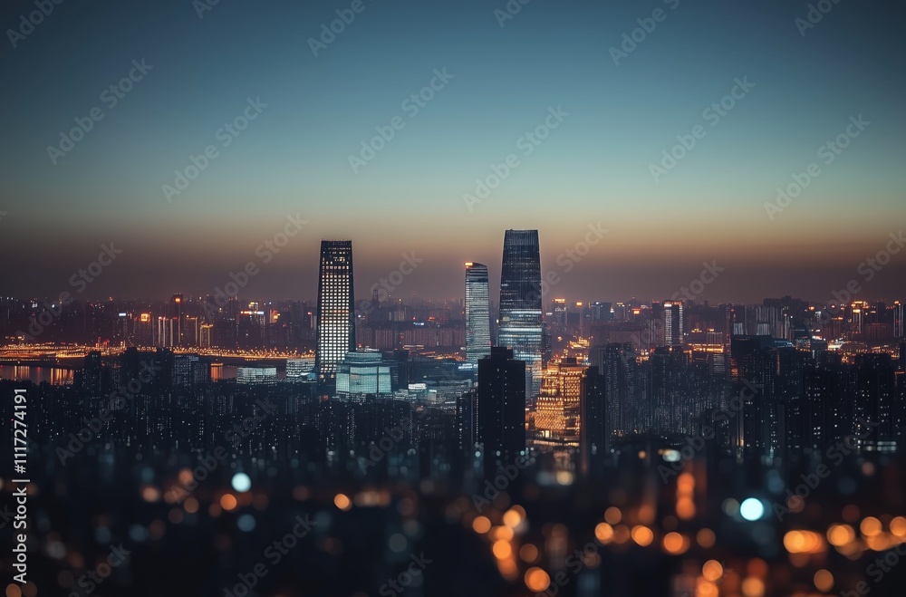 Obraz premium city at night 