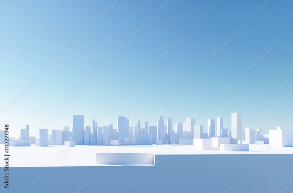 Naklejka premium abstract city skyline