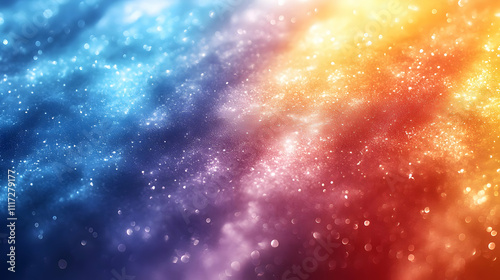 Abstract Background with Blue and Orange Glitter Bokeh