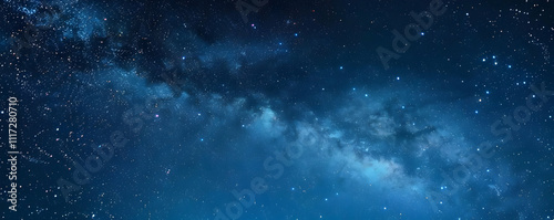 Cosmic Night Sky Illustration - Starry Night with Milky Way