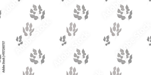 Seamless vector pattern, twigs and leaves, for bed linen, wallpaper and texture