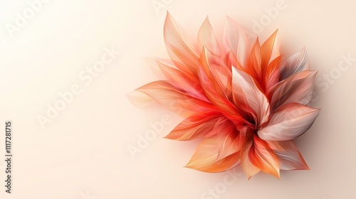 Exquisite paper flower art on beige backdrop, handmade craft, design, and floral decor for elegant settings