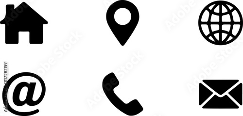 Contact us icon, business icon, communication icon isolated on a white background