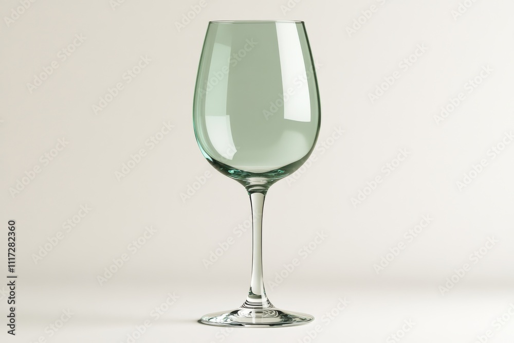 Elegant Wine Glass on Soft White Background Elegant Wine Glass on Soft White Background