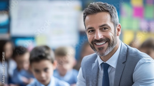 Effective learning engaging activities in a vibrant classroom led by a dedicated teacher