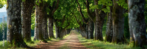 Forest Path with Trees Illustration