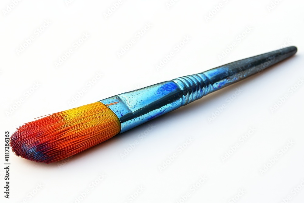 Fototapeta premium Colorful Brush with Soft Bristles on White Background