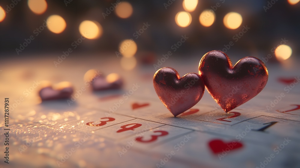 Heart Among Rose Petals in Romantic Glow Heart Among Rose Petals in Romantic Glow