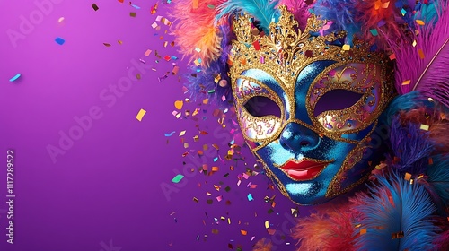 Vibrant carnival mask celebration festive atmosphere colorful art