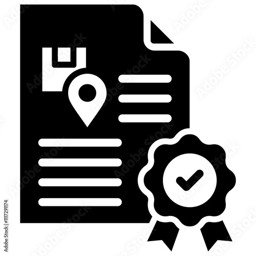 Certificate Of Origin Icon