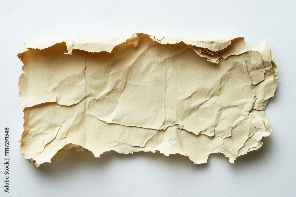 Jagged Edged Paper On White Background Jagged Edged Paper On White Background