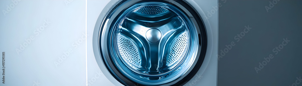 Closeup of a Modern Washing Machine Drum - 3D Rendered Appliance Image Closeup of a Modern Washing Machine Drum - 3D Rendered Appliance Image