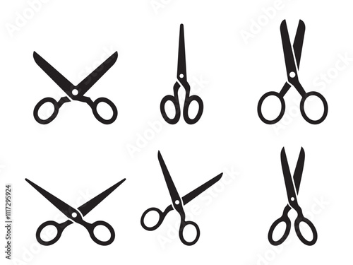 Scissors icon set isolated on white background. clippers icon set vector illustration.